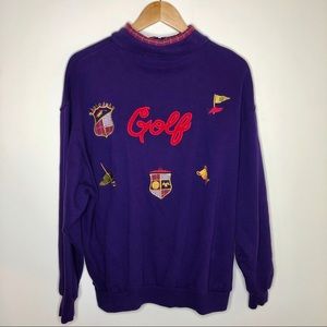 90's Izod Club Golf Embroidered Half-Zip Pullover